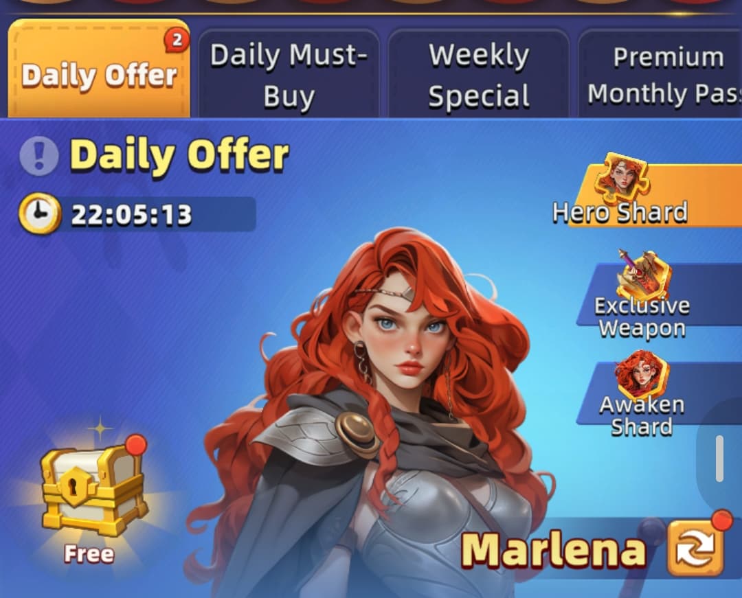 Last Asylum shop overview with Daily Offer, Daily Must Buy, Weekly Special, and Premium Monthly Pass tabs