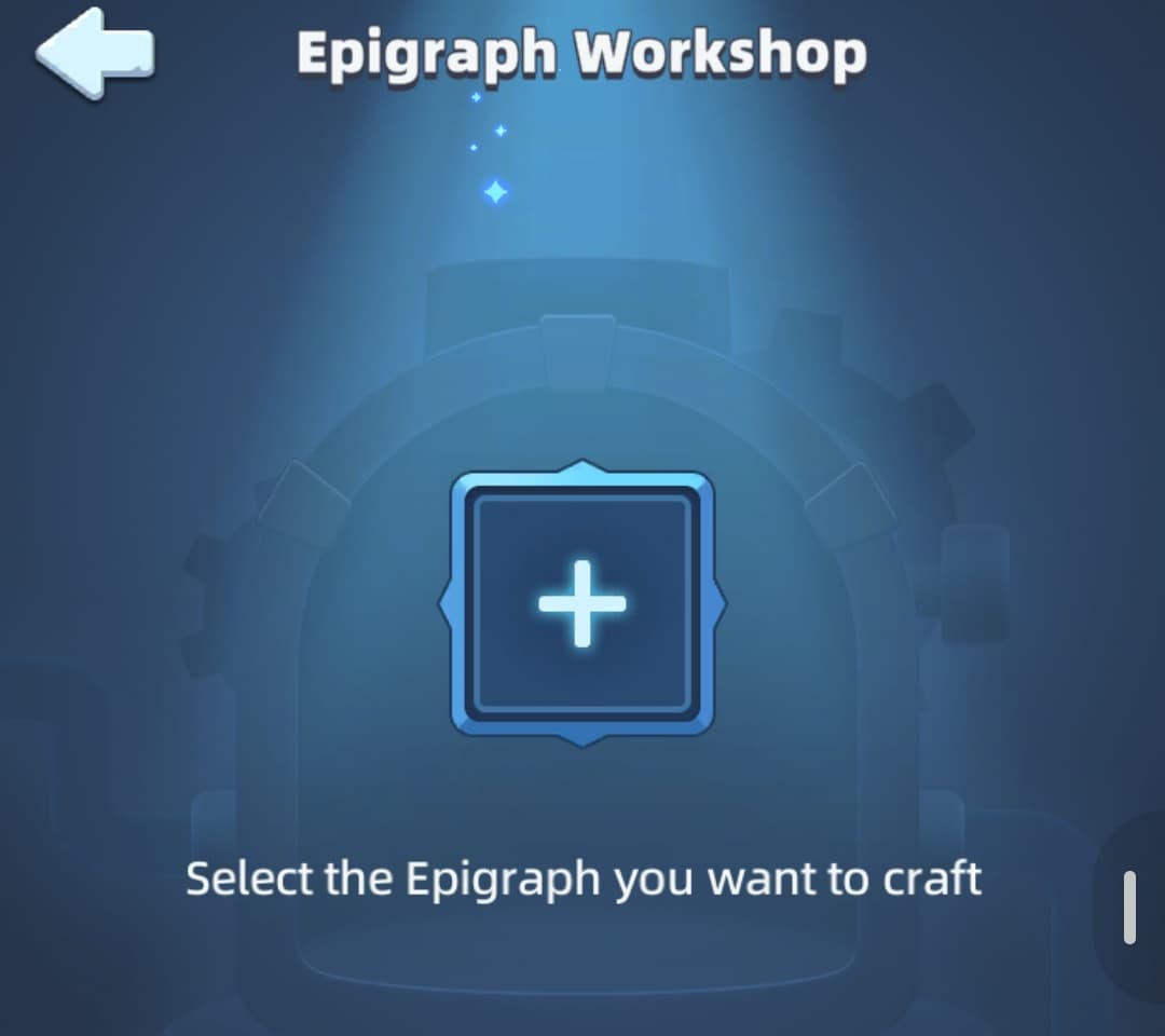 Last Asylum Epigraph Workshop — select the faction Epigraph you want to craft